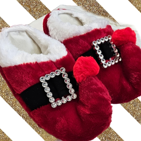 Christmas Elf/Santa Slippers Size M (7-8) - Picture 3 of 6